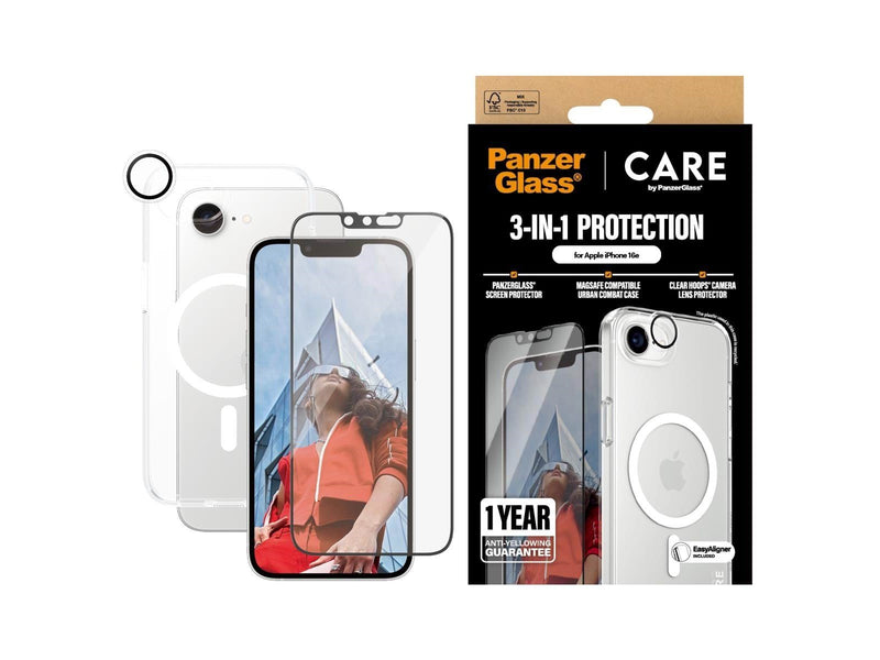 CARE by PanzerGlass Flagship 3-in-1 Bundle iPhone 16e