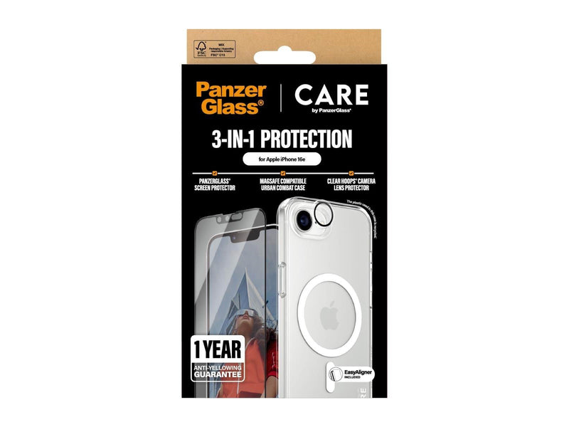 CARE by PanzerGlass Flagship 3-in-1 Bundle iPhone 16e