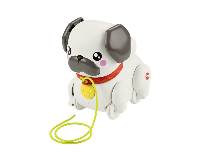 Fisher-Price FP Pets Walk-The-Pup Pug Baby & Toddler Pull Toy With Motion & Sounds