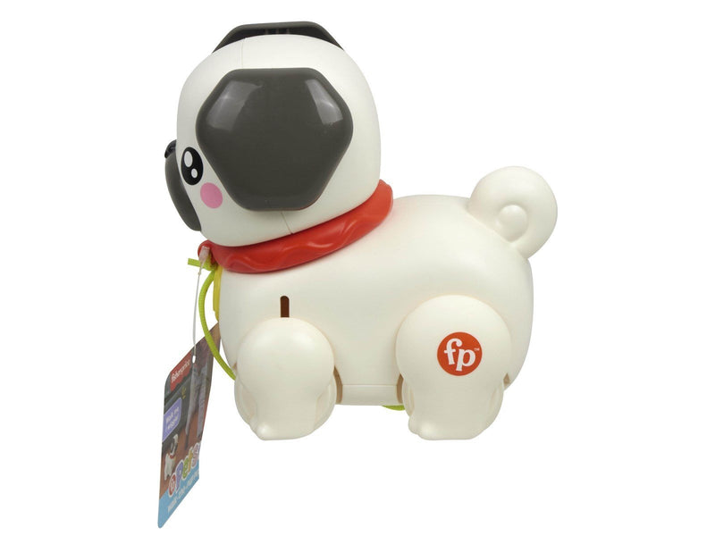 Fisher-Price FP Pets Walk-The-Pup Pug Baby & Toddler Pull Toy With Motion & Sounds