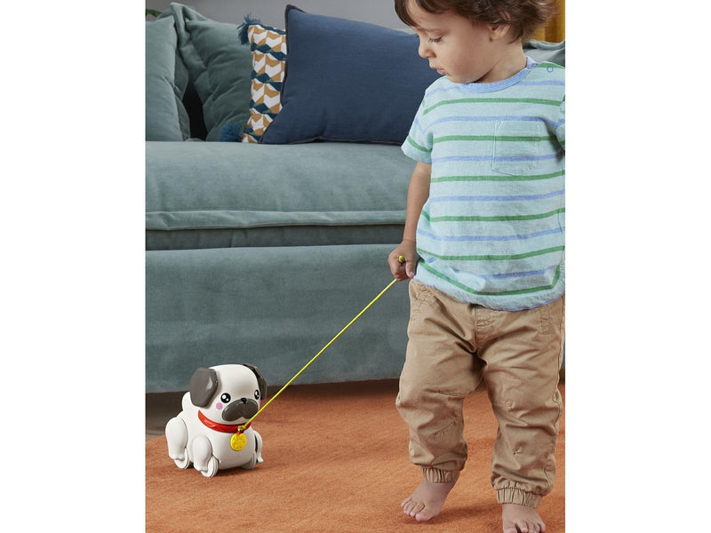 Fisher-Price FP Pets Walk-The-Pup Pug Baby & Toddler Pull Toy With Motion & Sounds