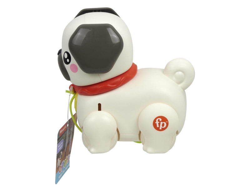 Fisher-Price FP Pets Walk-The-Pup Pug Baby & Toddler Pull Toy With Motion & Sounds