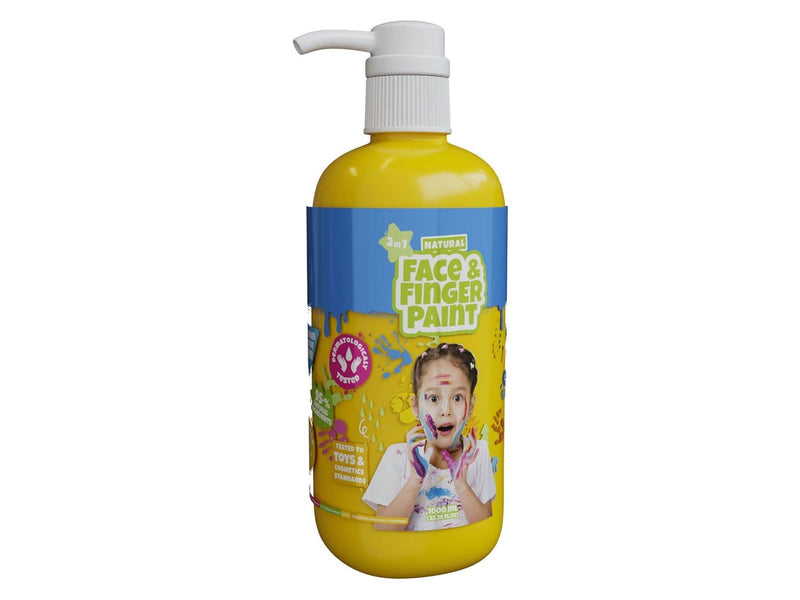 Boti Natural Face & Fingerpaint Bottle with Pump - Yellow 1L