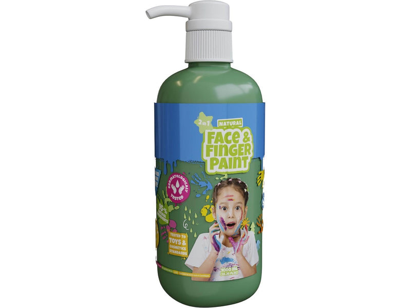Boti Natural Face & Fingerpaint Bottle with Pump - Green 1L