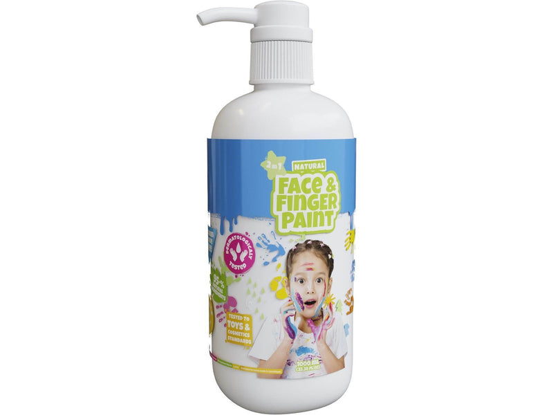 Boti Natural Face & Fingerpaint Bottle with Pump - White 1L