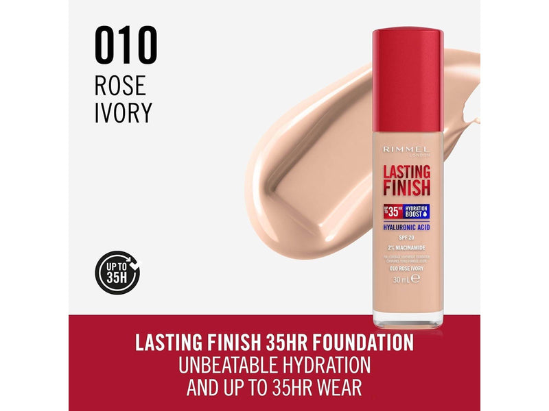 Rimmel Clean Lasting Finish Foundation 010 Rose Ivory 30ml