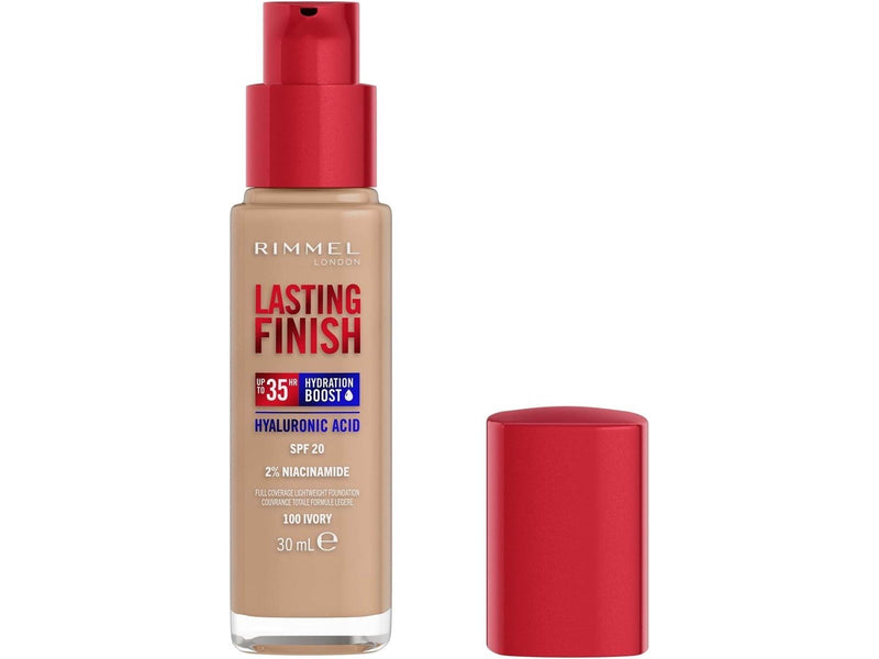 Rimmel Clean Lasting Finish Foundation 100 ivory 30ml