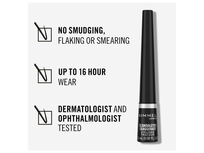 Rimmel Exaggerate Liquid Eyeliner 001 Black 3ml