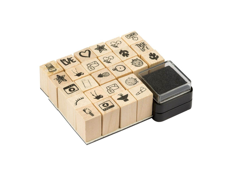 Creative Craft Group - Wooden Stamp Set - Figures 27 pcs.