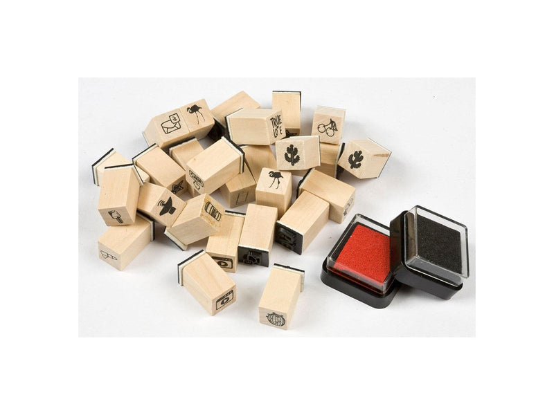 Creative Craft Group - Wooden Stamp Set - Figures 27 pcs.