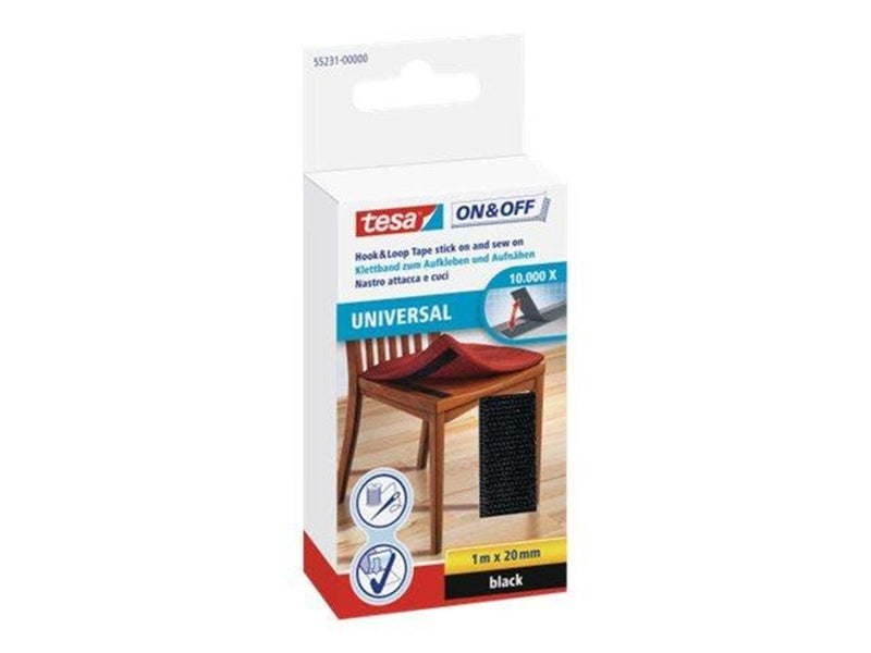 tesa On & Off - mounting adhesive - 2 cm x 1 m - black