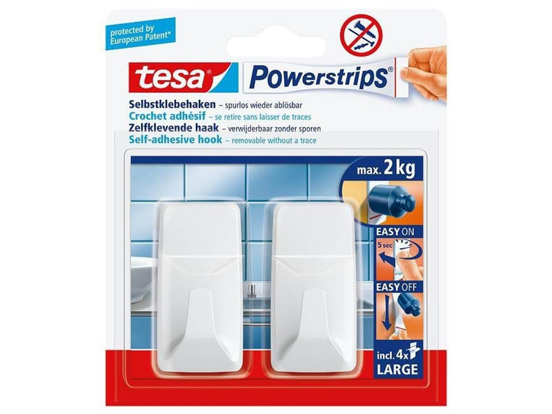tesa Powerstrips Indoor Towel Hook