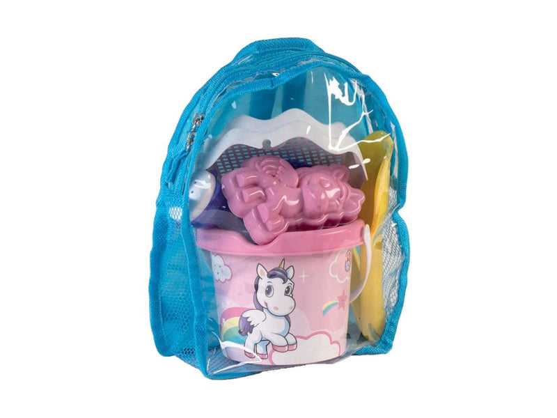 Androni Backpack with Beach Set Unicorn 6pcs.