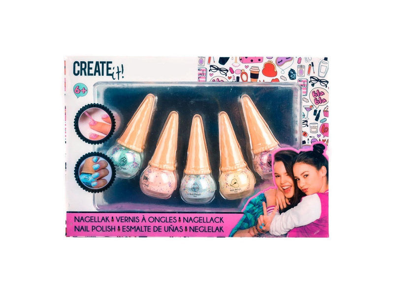 CREATE IT! - Beauty Glitter Nail Polish Ice Cream Cone 5 pcs.