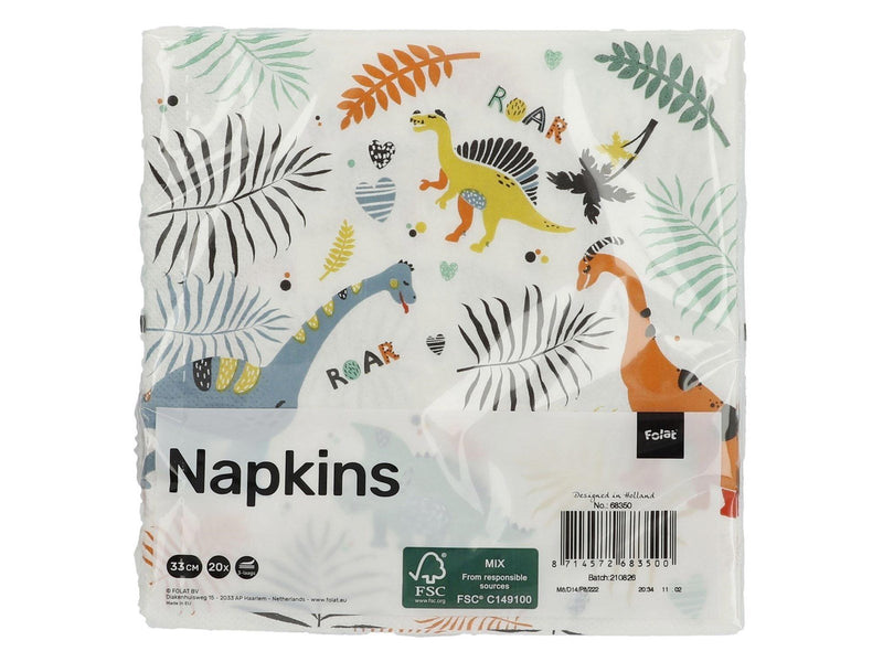 Folat BV - Napkins Dino Roars 20 pcs.