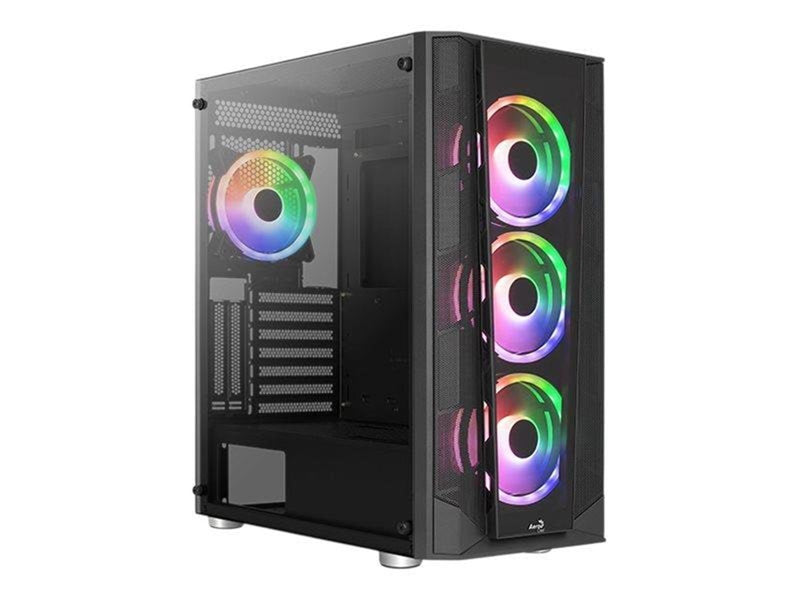 AeroCool Prism-G-BK-v3 - mid tower - ATX - Gehäuse - Tower - Schwarz