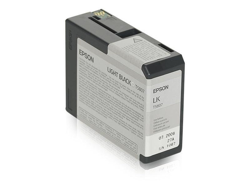 Epson T5807 Light Black - Tintenpatrone Helles Schwarz