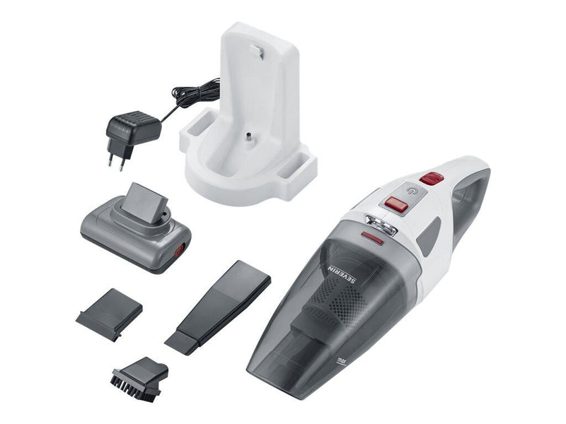 SEVERIN HV 7146 Handstaubsauger, weiß/grau/rot