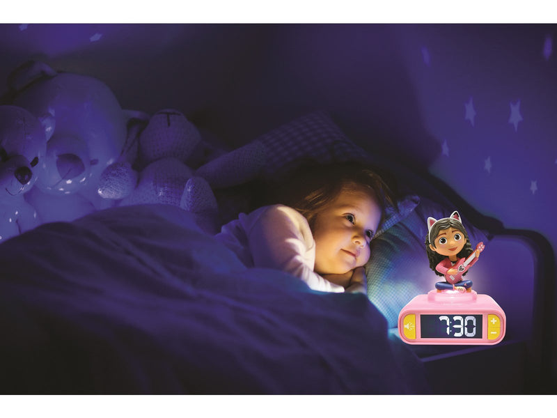 Gabby's Dollhouse Night Light Alarm Clock with Sound