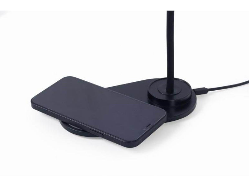 Gembird Desk lamp with wireless charger - Black
