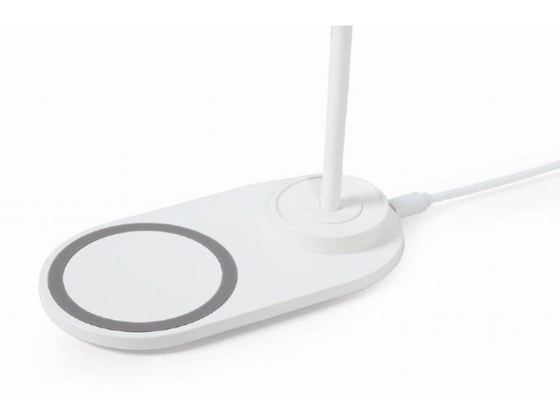 Gembird Desk lamp with wireless charger - White