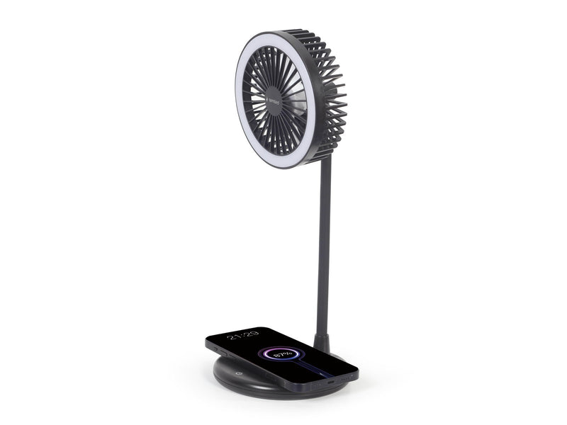 Gembird Desktop fan with lamp and wireless charger