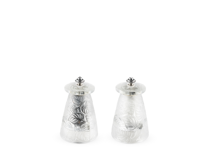 Peugeot Lalique set of pepper + salt grinder Krystal