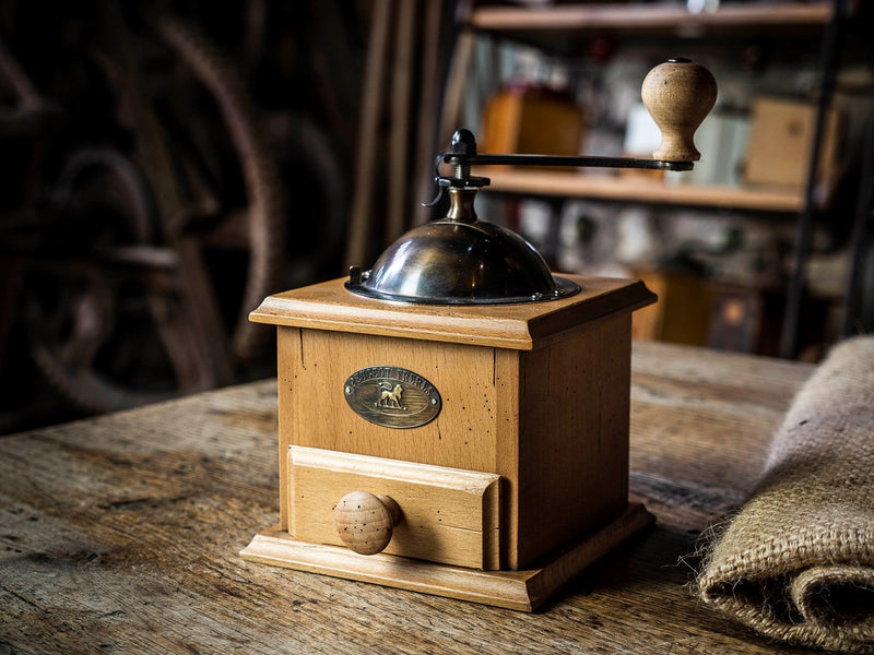 Peugeot Antique coffee mill wood matte antique