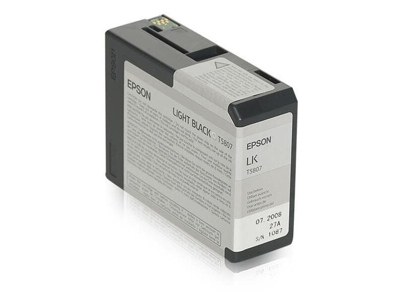 Epson T5807 Light Black - Tintenpatrone Helles Schwarz
