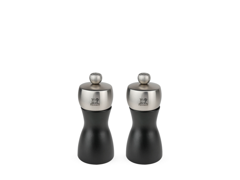 Peugeot Fiji set PM + SM Black matt / steel 12 cm