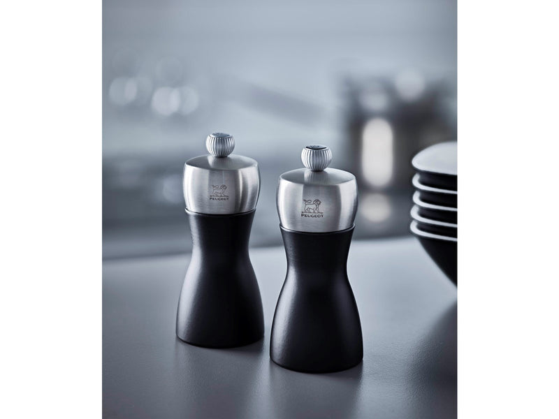 Peugeot Fiji set PM + SM Black matt / steel 12 cm