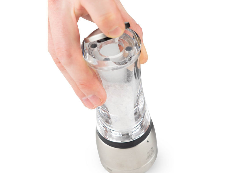 Peugeot Daman salt grinder U Select Z steel/acrylic 16 cm