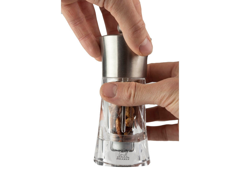 Peugeot Ouessant chili pepper grinder acrylic/st.steel 14 cm
