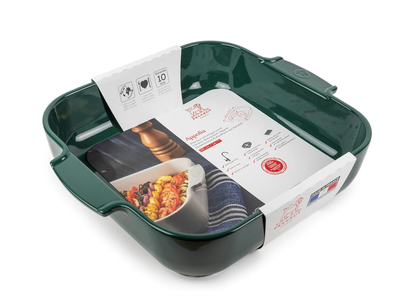 Peugeot Appolia Square oven dish 36 cm green