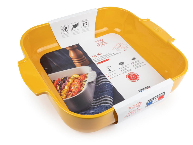 Peugeot Appolia Square oven dish 36 cm saffron yellow