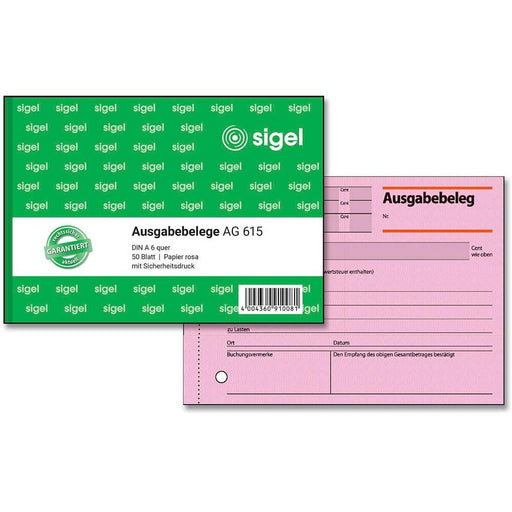 sigel Ausgabebeleg Formularbuch AG615 - 1x 50 Blatt