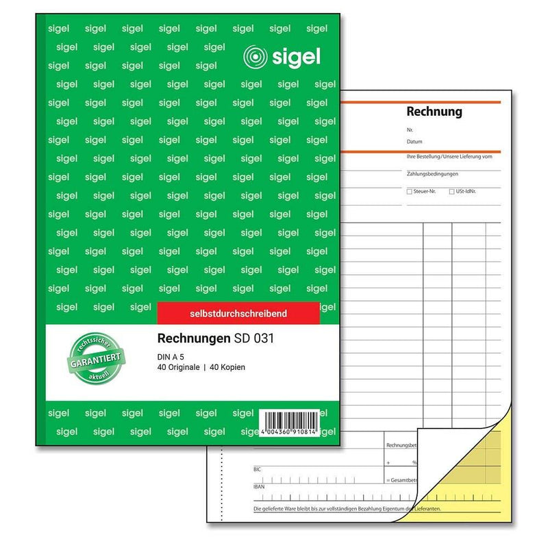 sigel Rechnung Formularbuch SD031