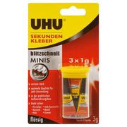 UHU Minis Sekundenkleber 3x 1,0 g