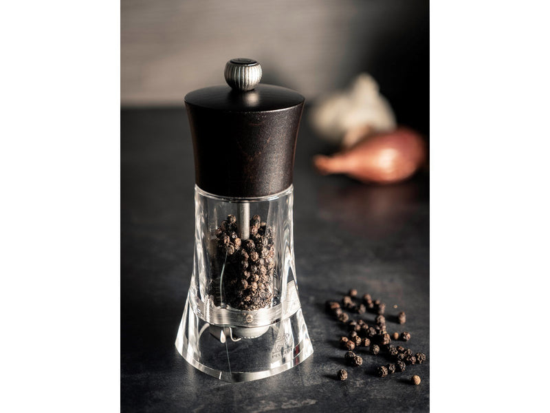 Peugeot Oleron pepper grinder acrylic/wood chocolate 14 cm