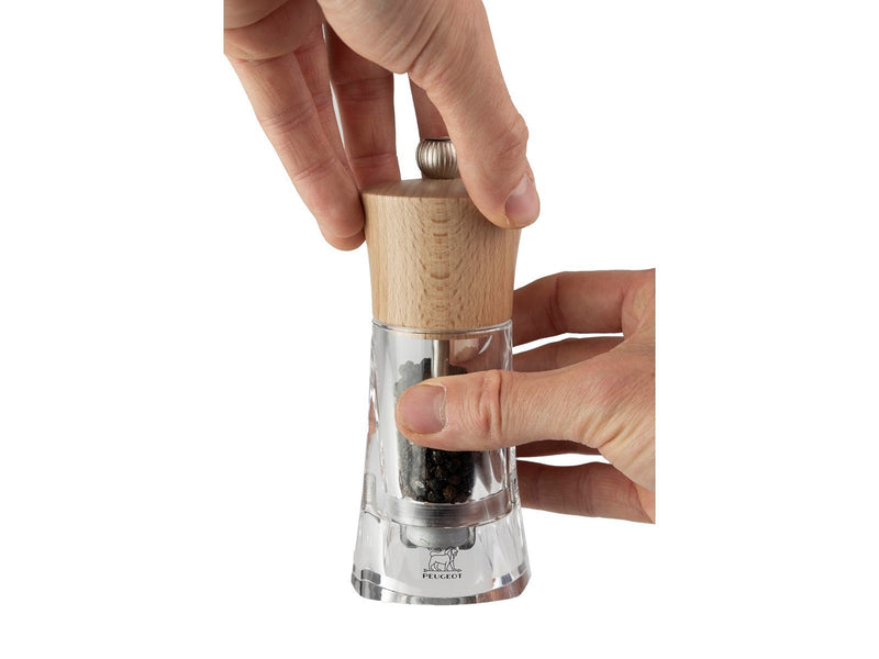 Peugeot Oleron pepper grinder Acrylic/Natural wood 14 cm