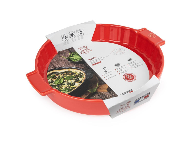 Peugeot Appolia Ceramic pie plate red 28 cm