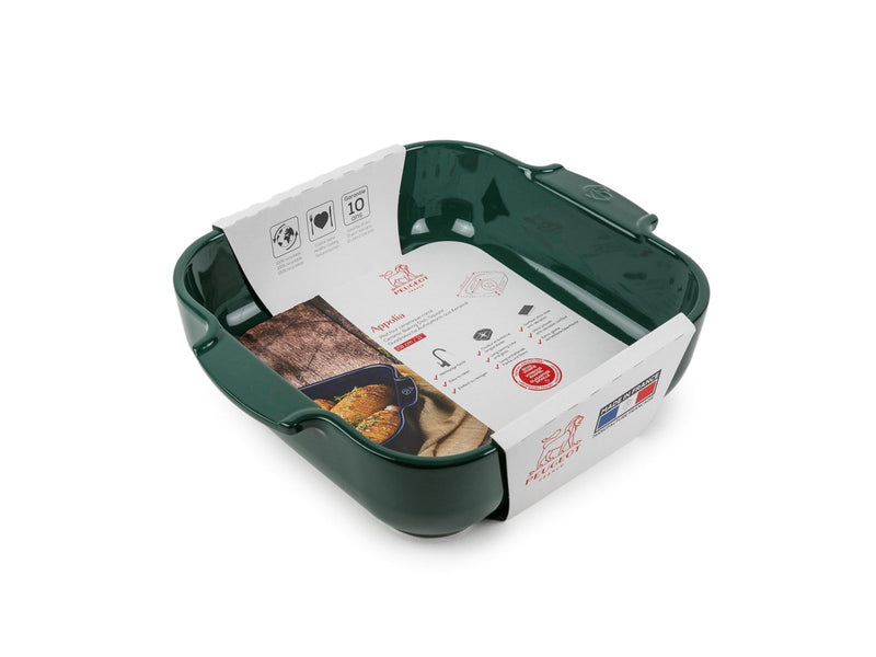 Peugeot Appolia Square oven dish 28 cm green