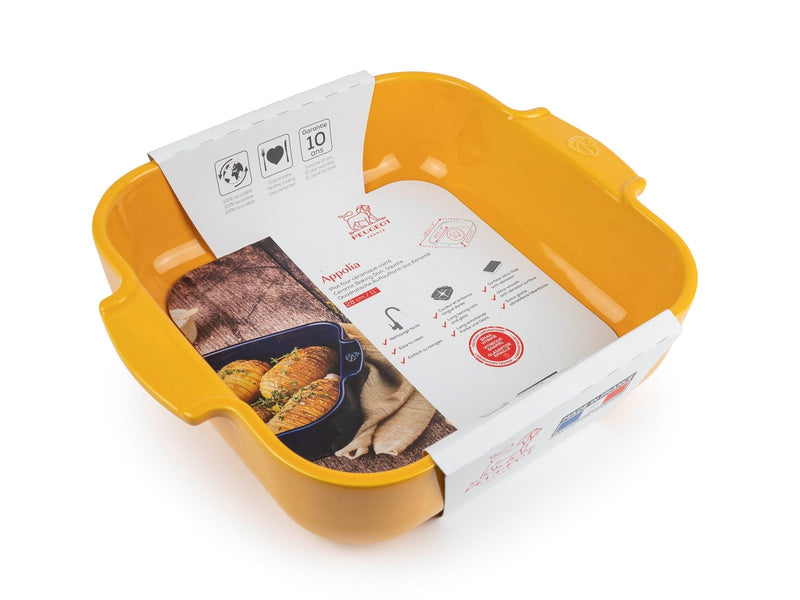 Peugeot Appolia Square oven dish 28 cm saffron yellow