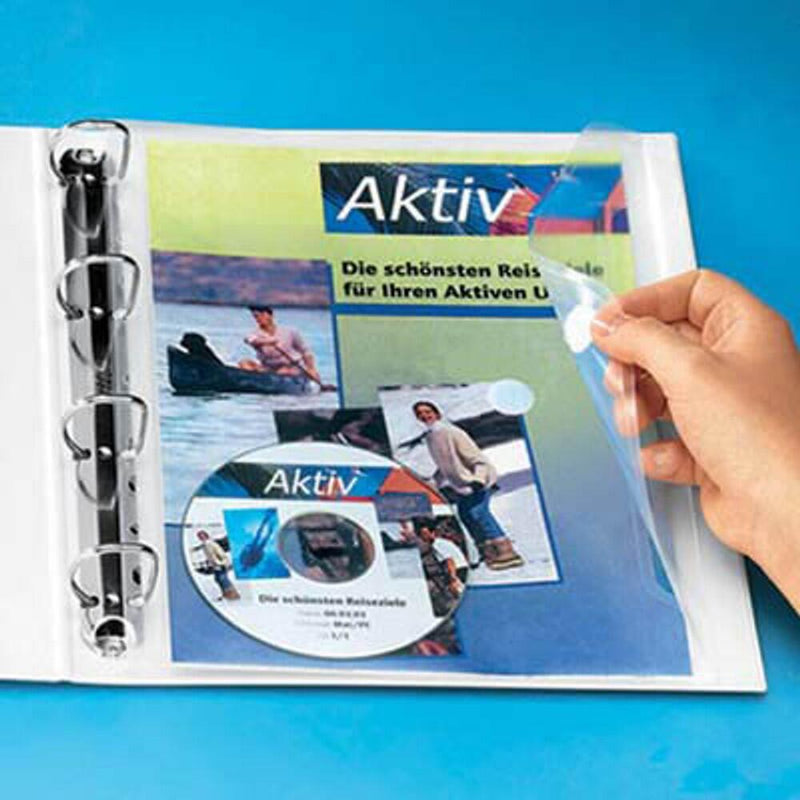 FolderSys Dokumententaschen DIN A4 transparent genarbt 0,20 mm - 10 Stück