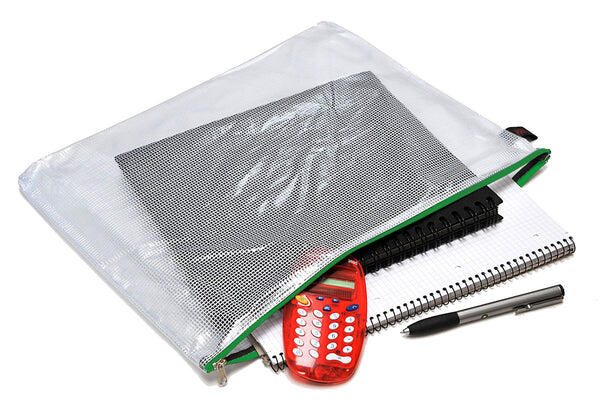FolderSys Reißverschlussbeutel B4 - transparent/grün