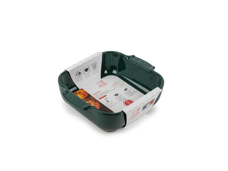 Peugeot Appolia Square oven dish 21 cm green