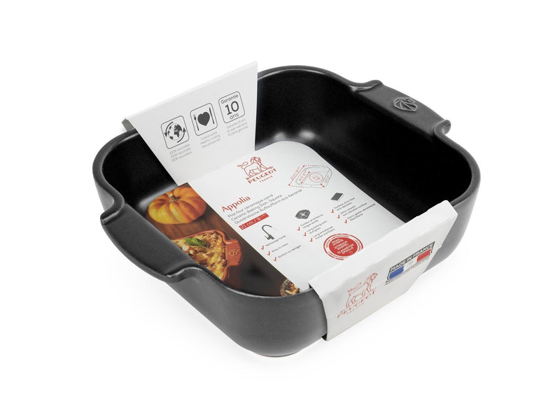 Peugeot Appolia Square oven dish 21 cm satin black