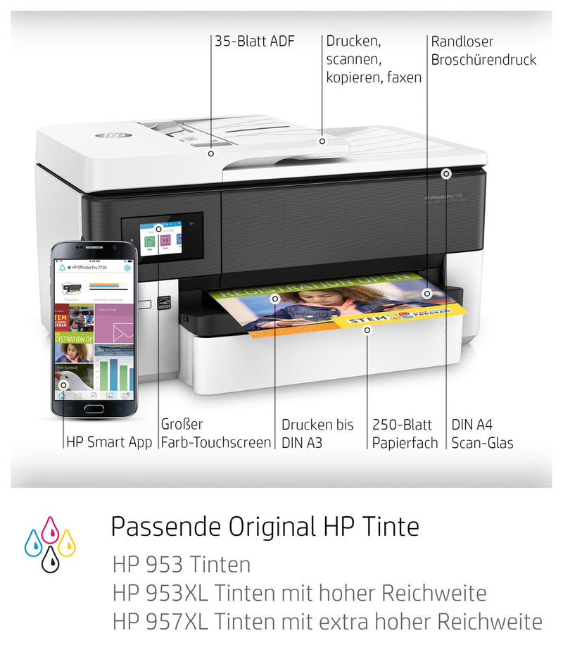 HP OfficeJet Pro 7720 Tintenstrahl-Multifunktionsgerät