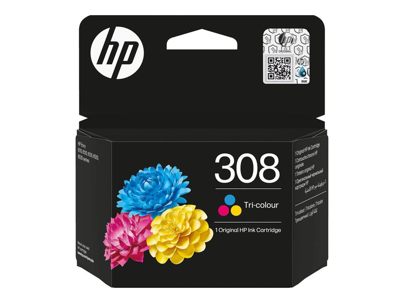 HP 308 / 7FP20UE Tri-Color (Cyan Magenta Yellow) Ink - Tintenpatrone Cyan