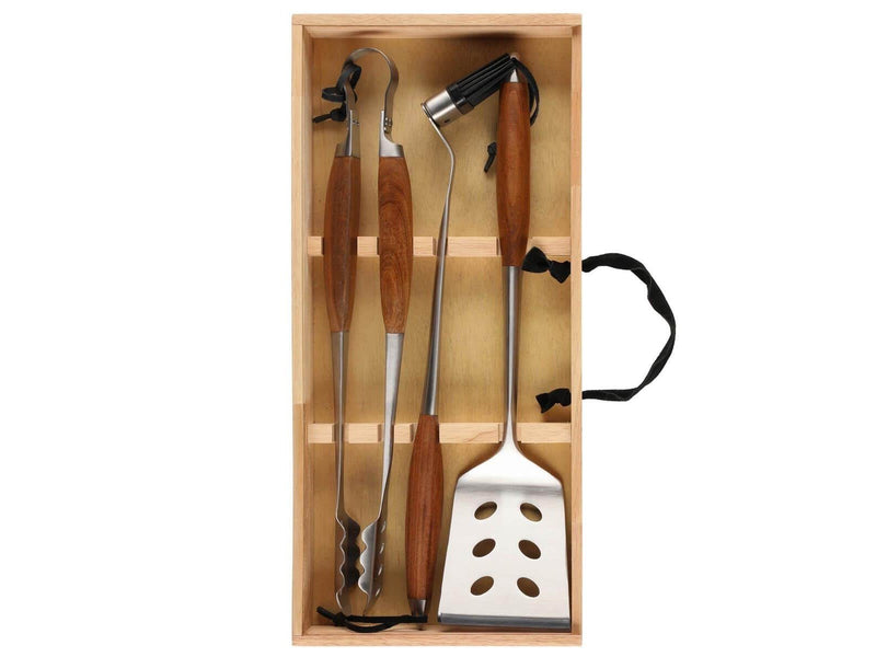 MUSTANG Grill Set in Wooden Box 3 Pieces